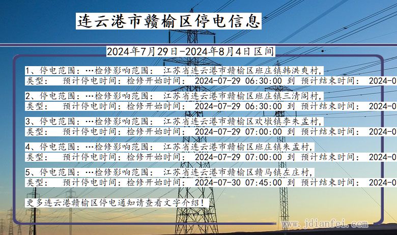 赣榆最新停电信息,赣榆最新停电信息及影响分析